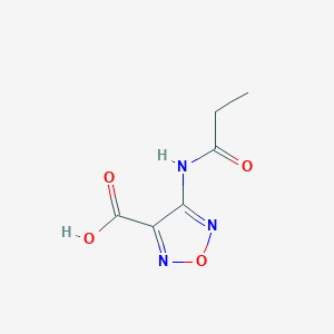 molecular formula C6H7N3O4 B2810090 4-Propionylamino-furazan-3-carboxylic acid CAS No. 361364-88-7