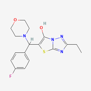 molecular formula C17H19FN4O2S B2810092 2-Ethyl-5-((4-fluorophenyl)(morpholino)methyl)thiazolo[3,2-b][1,2,4]triazol-6-ol CAS No. 887219-32-1