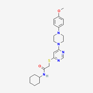N-{5-[1-(4-ethoxyphenyl)-5-oxopyrrolidin-3-yl]-1,3,4-oxadiazol-2-yl}-4-fluorobenzamide