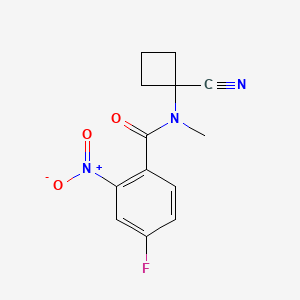 molecular formula C13H12FN3O3 B2810129 N-(1-cyanocyclobutyl)-4-fluoro-N-methyl-2-nitrobenzamide CAS No. 1797949-91-7