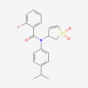 N-(1,1-dioxido-2,3-dihydrothien-3-yl)-2-fluoro-N-(4-isopropylphenyl)benzamide