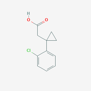 molecular formula C11H11ClO2 B2810137 2-[1-(2-氯苯基)环丙基]乙酸 CAS No. 1226178-88-6