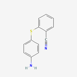 molecular formula C13H10N2S B2810147 2-[(4-Aminophenyl)sulfanyl]benzonitrile CAS No. 1250596-32-7