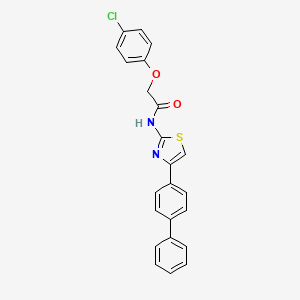2-(4-chlorophenoxy)-N-[4-(4-phenylphenyl)-1,3-thiazol-2-yl]acetamide