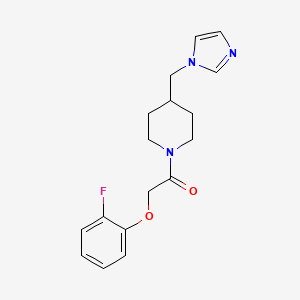 molecular formula C17H20FN3O2 B2810149 1-(4-((1H-imidazol-1-yl)methyl)piperidin-1-yl)-2-(2-fluorophenoxy)ethanone CAS No. 1286711-76-9