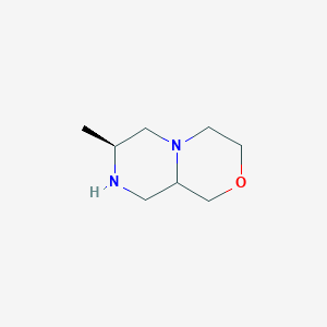 molecular formula C8H16N2O B2810150 (7S)-7-methyl-1,3,4,6,7,8,9,9a-octahydropyrazino[2,1-c][1,4]oxazine CAS No. 1367628-01-0