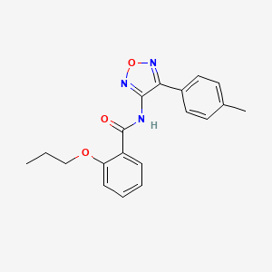 molecular formula C19H19N3O3 B2810157 N-[4-(4-methylphenyl)-1,2,5-oxadiazol-3-yl]-2-propoxybenzamide CAS No. 874127-36-3