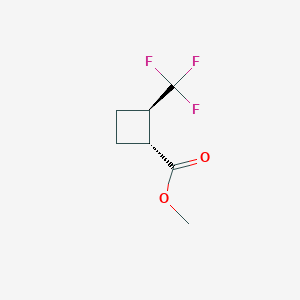 molecular formula C7H9F3O2 B2810165 甲基(1R,2R)-2-(三氟甲基)环丁烷-1-甲酸甲酯 CAS No. 2503155-26-6