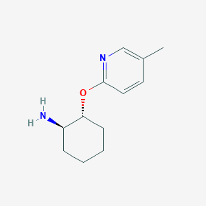 molecular formula C12H18N2O B2810169 (1R,2R)-2-(5-Methylpyridin-2-yl)oxycyclohexan-1-amine CAS No. 2277126-46-0