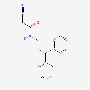 molecular formula C18H18N2O B2810173 2-cyano-N-(3,3-diphenylpropyl)acetamide CAS No. 313392-60-8