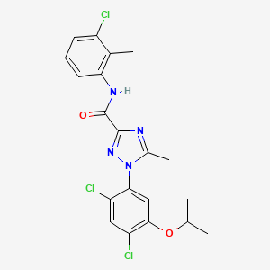 molecular formula C20H19Cl3N4O2 B2810175 N-(3-chloro-2-methylphenyl)-1-(2,4-dichloro-5-isopropoxyphenyl)-5-methyl-1H-1,2,4-triazole-3-carboxamide CAS No. 866136-29-0