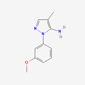 molecular formula C11H13N3O B2810178 1-(3-Methoxyphenyl)-4-methyl-1H-pyrazol-5-amine CAS No. 1349717-38-9