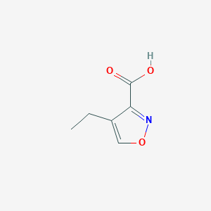 molecular formula C6H7NO3 B2810182 4-Ethyl-1,2-oxazole-3-carboxylic acid CAS No. 1260621-18-8