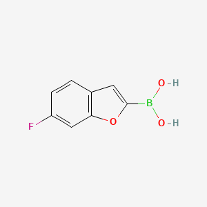 molecular formula C8H6BFO3 B2810184 (6-氟-1-苯并呋喃-2-基)硼酸 CAS No. 1800231-48-4