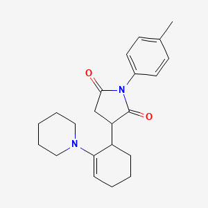 3-(2-(Piperidin-1-yl)cyclohex-2-en-1-yl)-1-(p-tolyl)pyrrolidine-2,5-dione