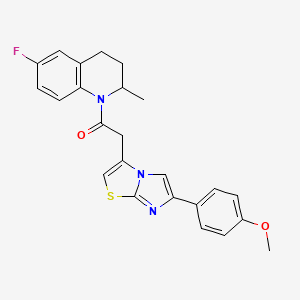1-(6-fluoro-2-methyl-3,4-dihydroquinolin-1(2H)-yl)-2-(6-(4-methoxyphenyl)imidazo[2,1-b]thiazol-3-yl)ethanone
