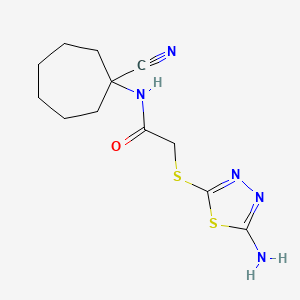 2-[(5-amino-1,3,4-thiadiazol-2-yl)sulfanyl]-N-(1-cyanocycloheptyl)acetamide
