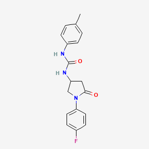 1-(1-(4-Fluorophenyl)-5-oxopyrrolidin-3-yl)-3-(p-tolyl)urea