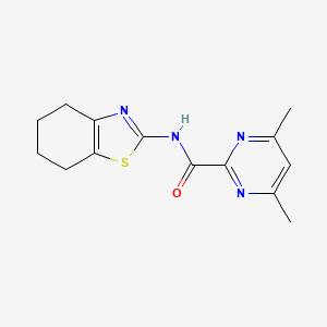 4,6-Dimethyl-N-(4,5,6,7-tetrahydro-1,3-benzothiazol-2-yl)pyrimidine-2-carboxamide
