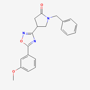 1-Benzyl-4-[5-(3-methoxyphenyl)-1,2,4-oxadiazol-3-yl]pyrrolidin-2-one