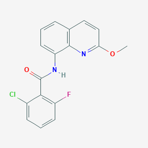 molecular formula C17H12ClFN2O2 B2810219 2-氯-6-氟-N-(2-甲氧喹啉-8-基)苯甲酰胺 CAS No. 1226444-23-0