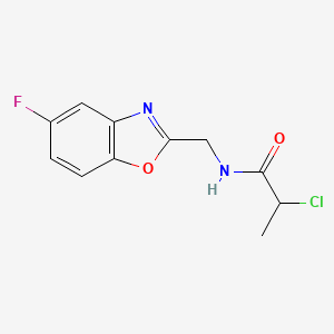 2-Chloro-N-[(5-fluoro-1,3-benzoxazol-2-yl)methyl]propanamide