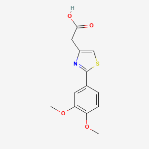 molecular formula C13H13NO4S B2810231 [2-(3,4-Dimethoxyphenyl)-1,3-thiazol-4-yl]acetic acid CAS No. 756858-99-8