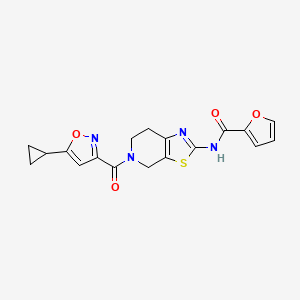 N-(5-(5-cyclopropylisoxazole-3-carbonyl)-4,5,6,7-tetrahydrothiazolo[5,4-c]pyridin-2-yl)furan-2-carboxamide