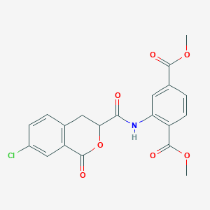 molecular formula C20H16ClNO7 B2810237 Dimethyl 2-(7-chloro-1-oxoisochroman-3-carboxamido)terephthalate CAS No. 900134-43-2