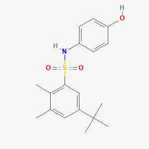 molecular formula C18H23NO3S B281024 5-tert-butyl-N-(4-hydroxyphenyl)-2,3-dimethylbenzenesulfonamide 