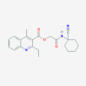 molecular formula C22H25N3O3 B2810244 [(1-Cyanocyclohexyl)carbamoyl]methyl 2-ethyl-4-methylquinoline-3-carboxylate CAS No. 871801-13-7