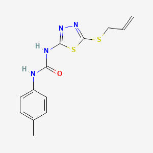 molecular formula C13H14N4OS2 B2810247 1-(5-(Allylthio)-1,3,4-thiadiazol-2-yl)-3-(p-tolyl)urea CAS No. 898435-97-7