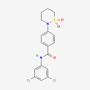 N-(3,5-dichlorophenyl)-4-(1,1-dioxothiazinan-2-yl)benzamide