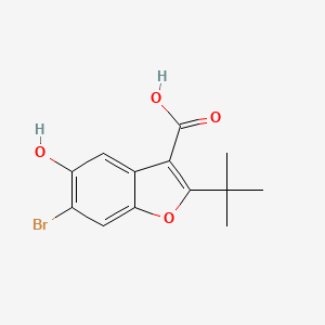 6-Bromo-2-(tert-butyl)-5-hydroxybenzofuran-3-carboxylic acid