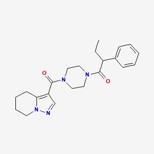2-Phenyl-1-(4-(4,5,6,7-tetrahydropyrazolo[1,5-a]pyridine-3-carbonyl)piperazin-1-yl)butan-1-one