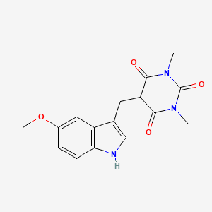 5-[(5-methoxy-1H-indol-3-yl)methyl]-1,3-dimethyl-1,3-diazinane-2,4,6-trione