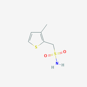 molecular formula C6H9NO2S2 B2810261 (3-甲基硫代呋喃-2-基)甲磺酰胺 CAS No. 1248124-36-8