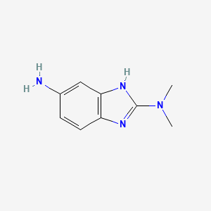 molecular formula C9H12N4 B2810262 N2,N2-Dimethyl-1H-benzo[d]imidazole-2,5-diamine CAS No. 462649-02-1