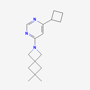 molecular formula C16H23N3 B2810263 2-(6-Cyclobutylpyrimidin-4-yl)-6,6-dimethyl-2-azaspiro[3.3]heptane CAS No. 2380059-85-6