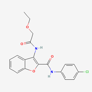 molecular formula C19H17ClN2O4 B2810278 N-(4-chlorophenyl)-3-(2-ethoxyacetamido)benzofuran-2-carboxamide CAS No. 887892-18-4