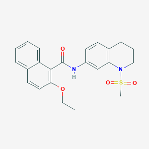 molecular formula C23H24N2O4S B2810288 2-ethoxy-N-(1-(methylsulfonyl)-1,2,3,4-tetrahydroquinolin-7-yl)-1-naphthamide CAS No. 897612-02-1