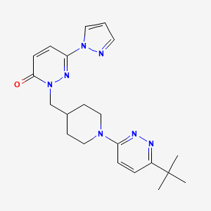 molecular formula C21H27N7O B2810289 2-{[1-(6-tert-butylpyridazin-3-yl)piperidin-4-yl]methyl}-6-(1H-pyrazol-1-yl)-2,3-dihydropyridazin-3-one CAS No. 2097895-31-1