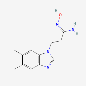 (1Z)-3-(5,6-dimethyl-1H-benzimidazol-1-yl)-N'-hydroxypropanimidamide