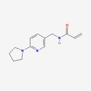 molecular formula C13H17N3O B2810297 N-[(6-Pyrrolidin-1-ylpyridin-3-yl)methyl]prop-2-enamide CAS No. 2193936-85-3