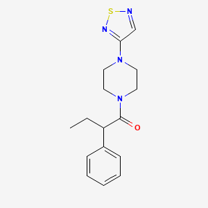 molecular formula C16H20N4OS B2810299 2-苯基-1-[4-(1,2,5-噻二唑-3-基)哌嗪-1-基]丁酮 CAS No. 2097912-97-3