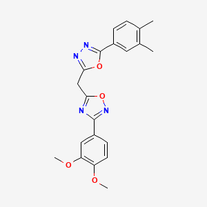 molecular formula C21H20N4O4 B2810305 N-(4-fluorobenzyl)-1-methyl-2,4-dioxo-3-(2-oxo-2-pyrrolidin-1-ylethyl)-1,2,3,4-tetrahydroquinazoline-6-sulfonamide CAS No. 1251571-65-9