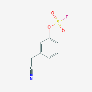 molecular formula C8H6FNO3S B2810307 1-(Cyanomethyl)-3-fluorosulfonyloxybenzene CAS No. 2411299-98-2