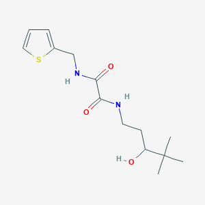 molecular formula C14H22N2O3S B2810321 N1-(3-hydroxy-4,4-dimethylpentyl)-N2-(thiophen-2-ylmethyl)oxalamide CAS No. 1396783-66-6