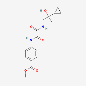 molecular formula C16H20N2O5 B2810324 Methyl 4-(2-((2-cyclopropyl-2-hydroxypropyl)amino)-2-oxoacetamido)benzoate CAS No. 1286720-29-3