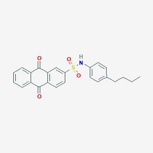 molecular formula C24H21NO4S B281033 N-(4-butylphenyl)-9,10-dioxo-9,10-dihydro-2-anthracenesulfonamide 